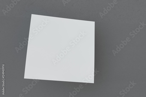 Mock-up cover a square shape on a background. Business cards, postcards and posters. Layout for your design. Three-dimensional rendering. © vadish