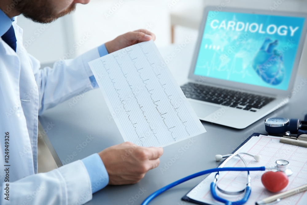 Cardiologist working at office. Health care concept. Cardiologist working at office. Health care concept.