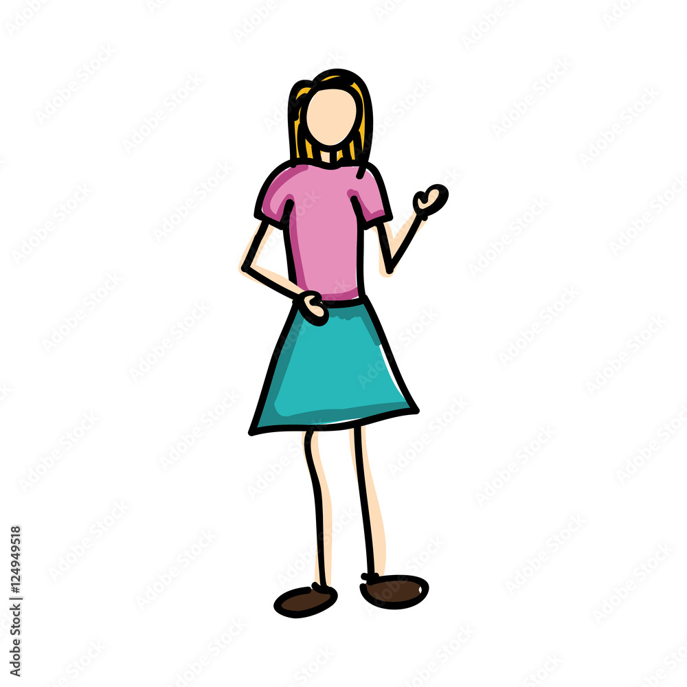 cartoon woman icon image vector illustration design cartoon woman icon image vector illustration design