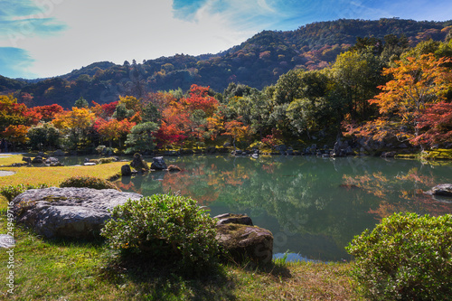 Tenryu-ji garden in autumn