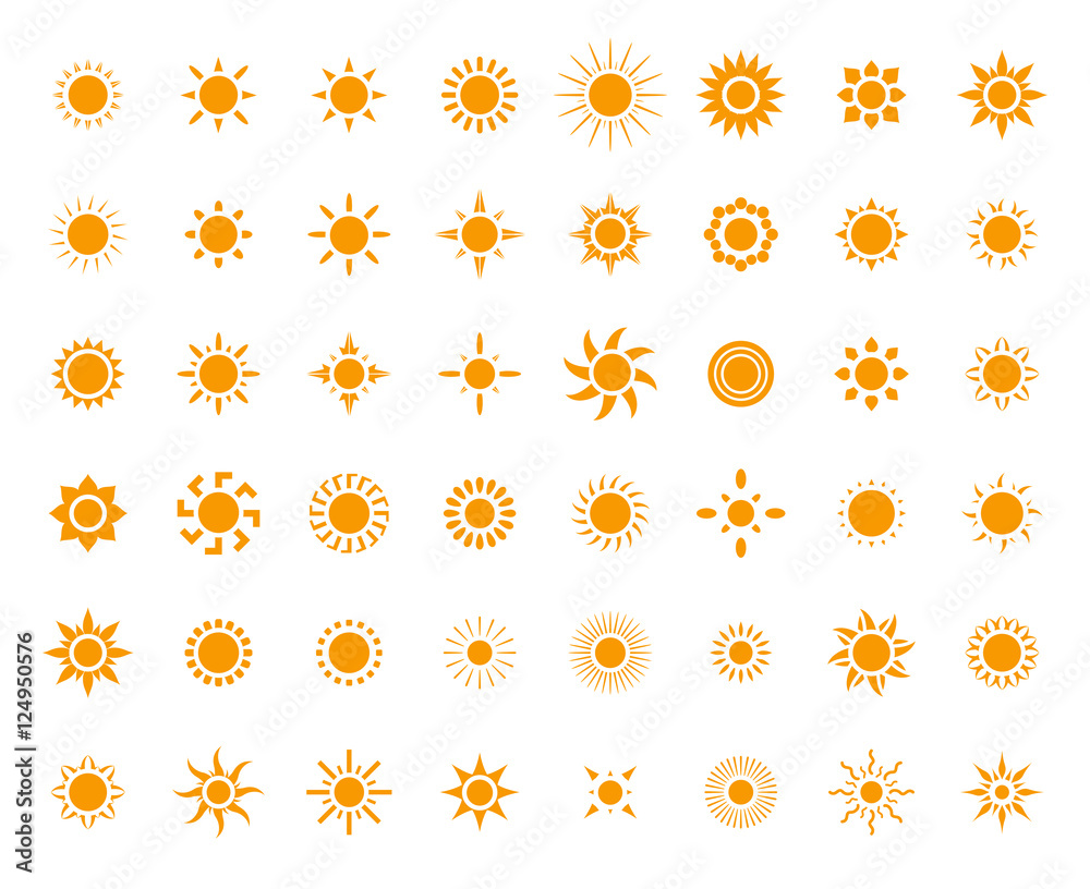 Set of sun images for you design