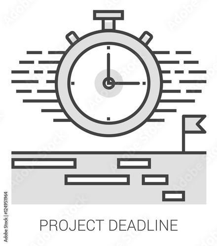 Project deadline line infographic.