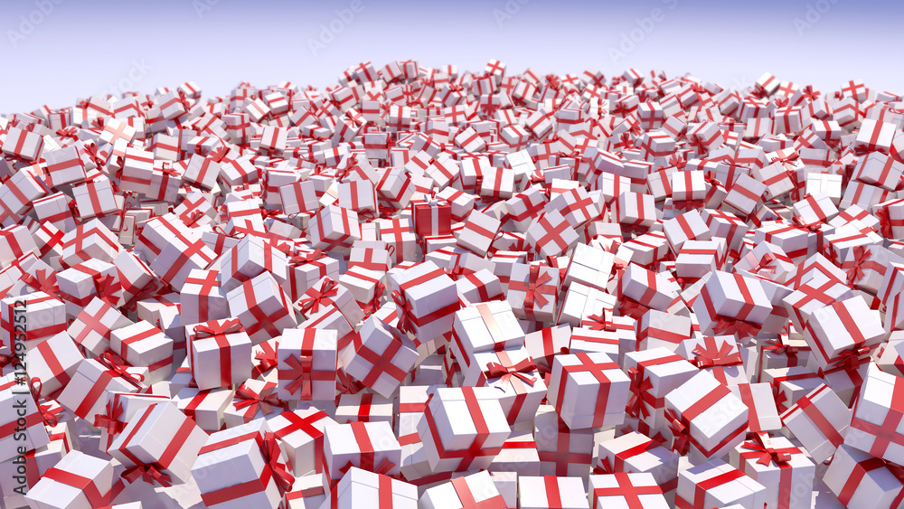 Fototapeta premium Thousands of gift boxes