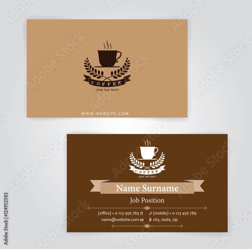 business card coffee template, For Coffee shop