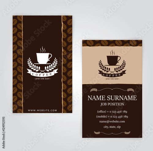 business card coffee template, For Coffee shop