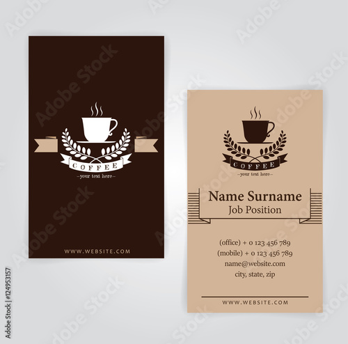 business card coffee template, For Coffee shop