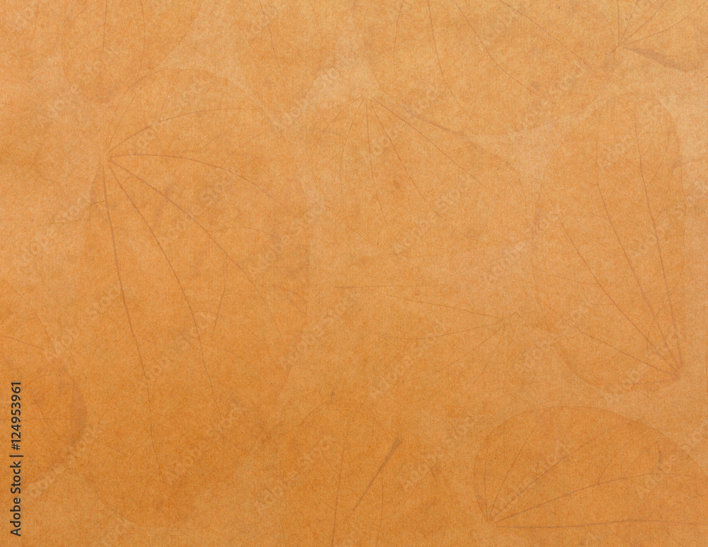 Abstract leaf pattern on brow paper background Abstract leaf pattern on brow paper background