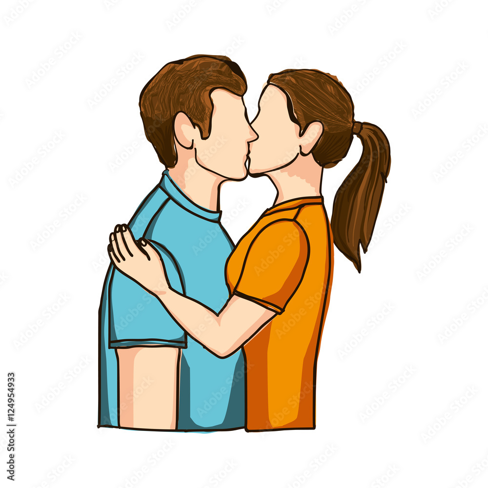 couple kissing man and woman icon image vector illustration design couple kissing man and woman icon image vector illustration design
