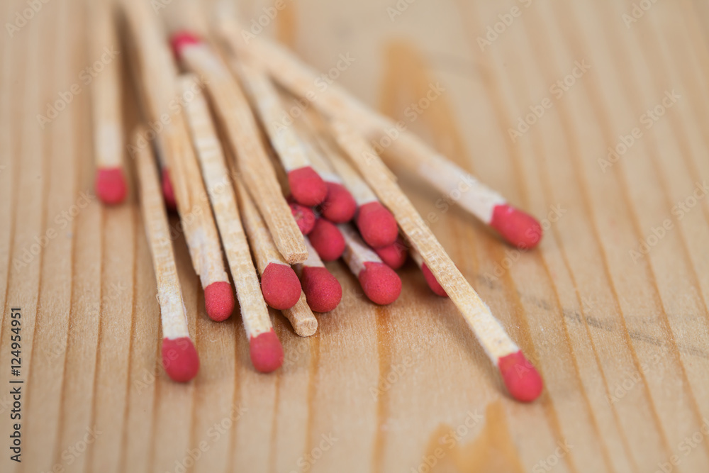 Matchsticks over wooden background Matchsticks over wooden background