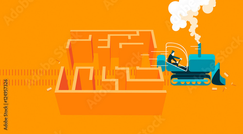 bulldoozer throughout labyrinth