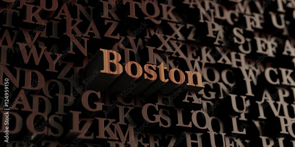 Boston - Wooden 3D rendered letters/message. Can be used for an online banner ad or a print postcard. Boston - Wooden 3D rendered letters/message. Can be used for an online banner ad or a print postcard.