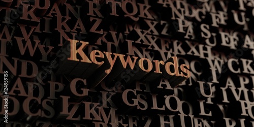 Keywords - Wooden 3D rendered letters/message. Can be used for an online banner ad or a print postcard.