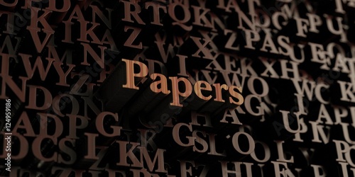 Papers - Wooden 3D rendered letters/message. Can be used for an online banner ad or a print postcard.