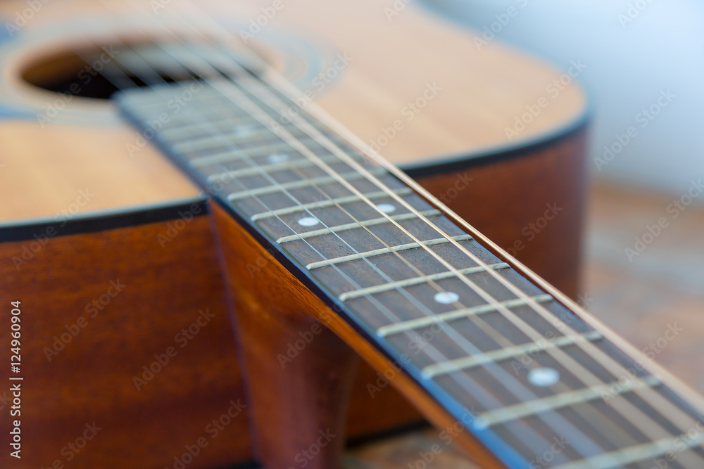 Acoustic Guitar Close-Up Acoustic Guitar Close-Up