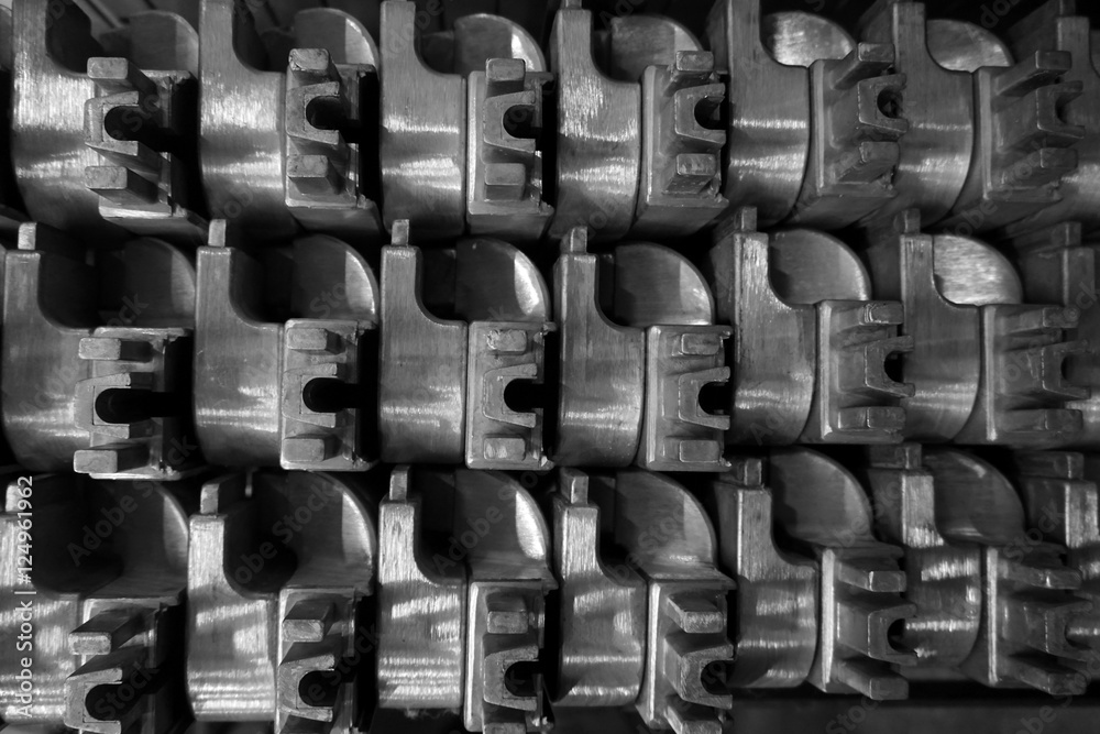 Fototapeta premium stack of aluminum casting