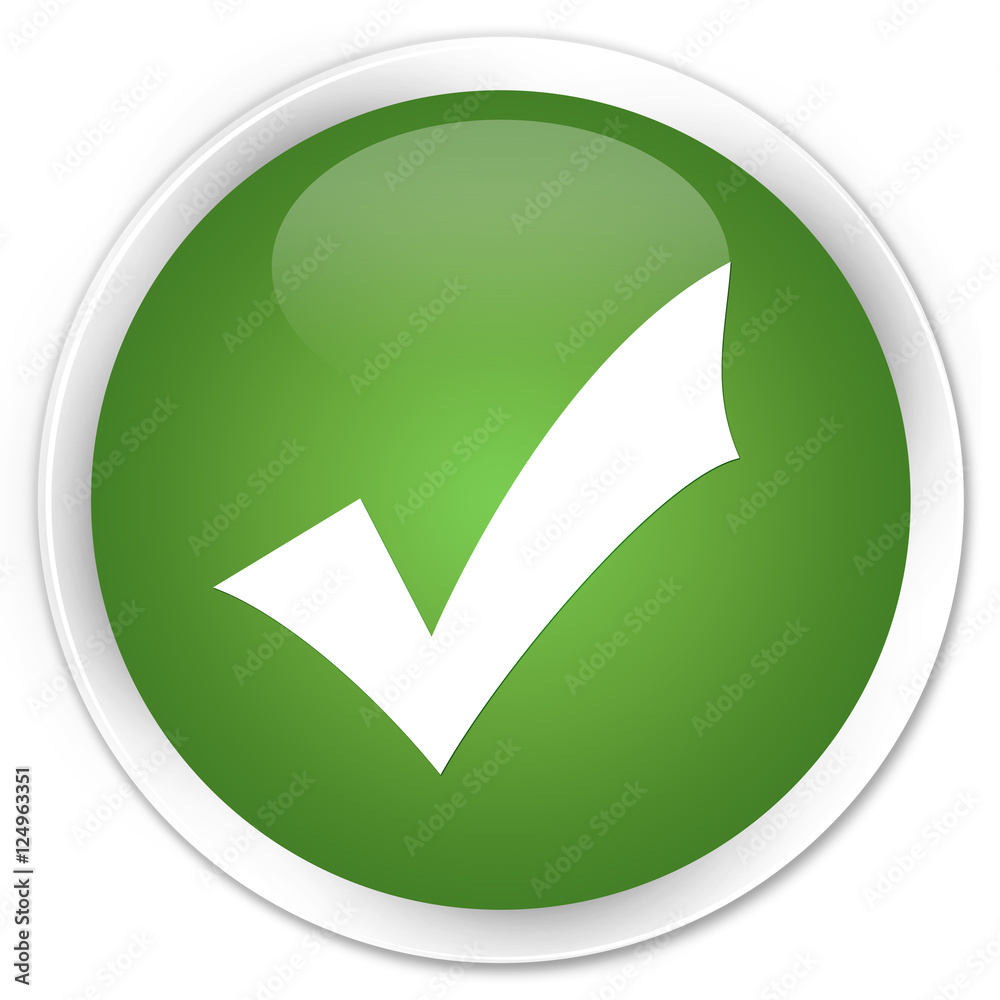 Validation icon soft green glossy round button Validation icon soft green glossy round button