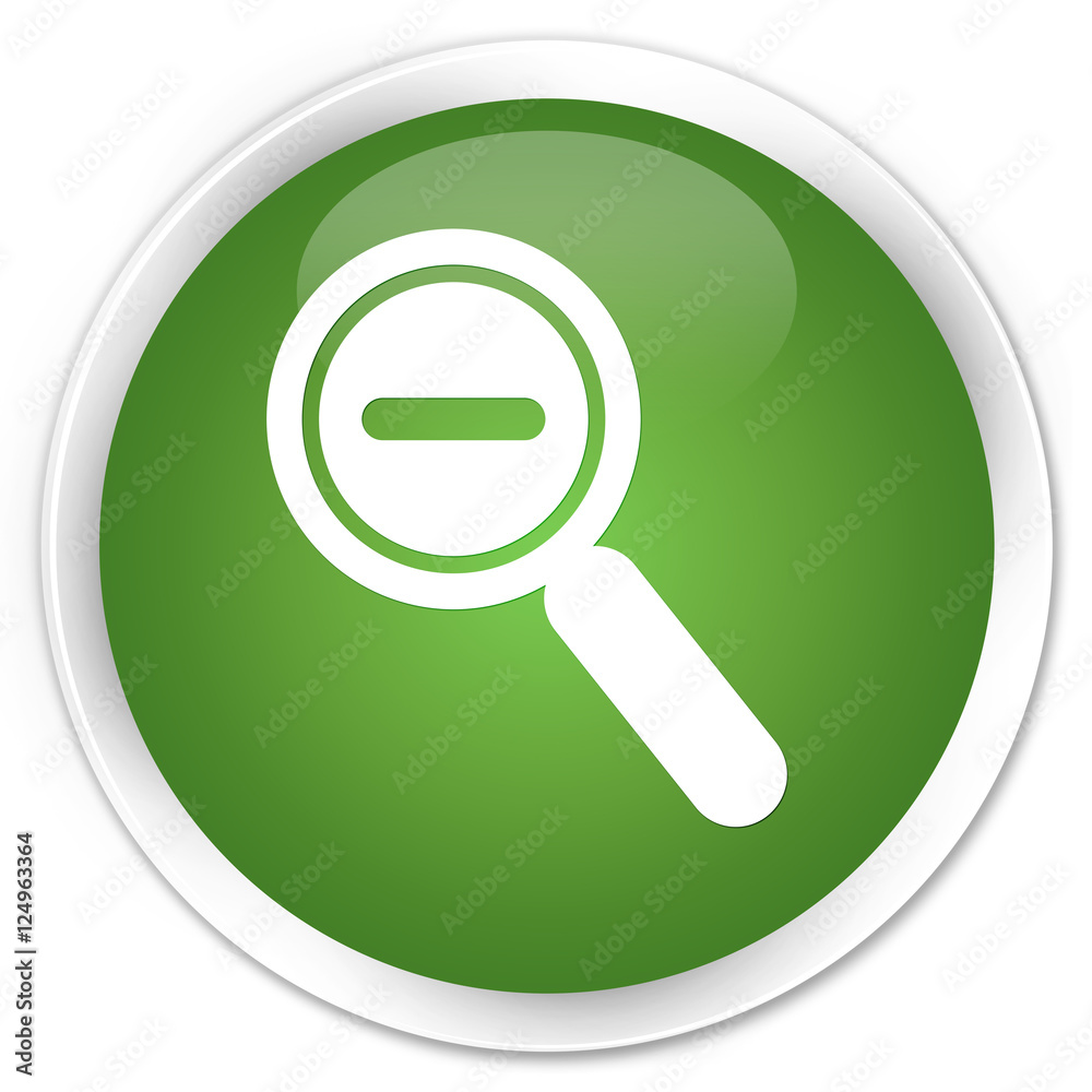 Zoom out icon soft green glossy round button Zoom out icon soft green glossy round button
