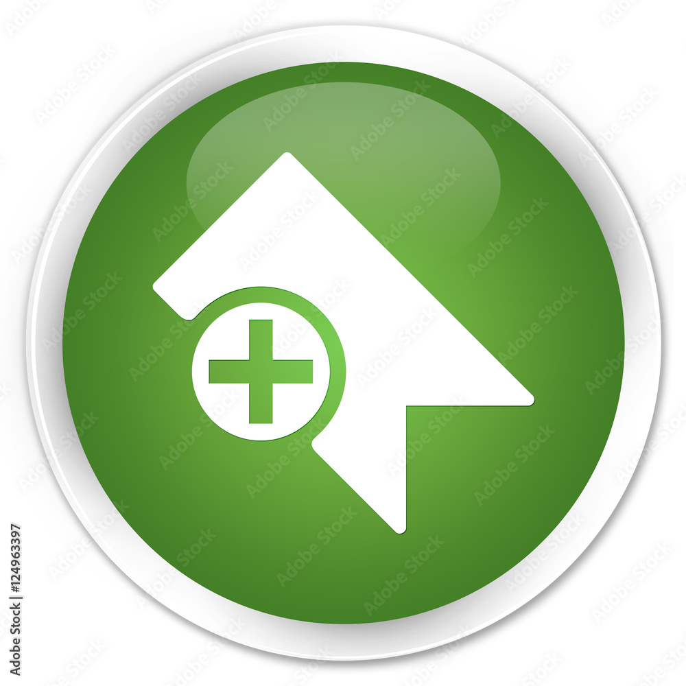 Bookmark icon soft green glossy round button Bookmark icon soft green glossy round button