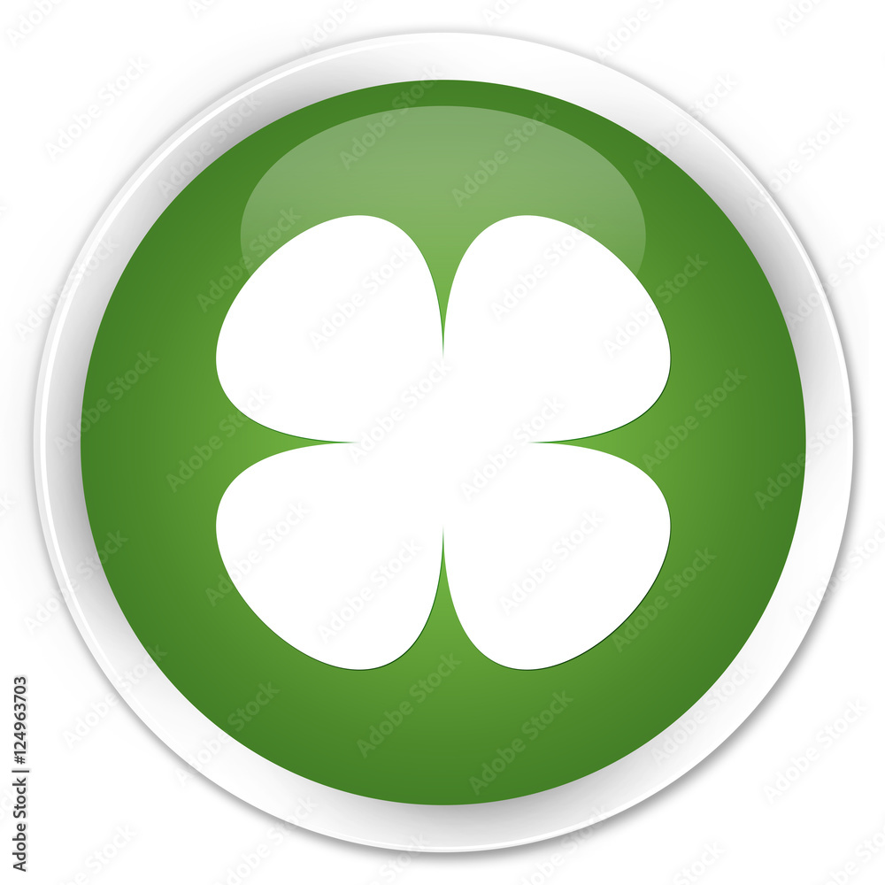 Flower leaf icon soft green glossy round button Flower leaf icon soft green glossy round button