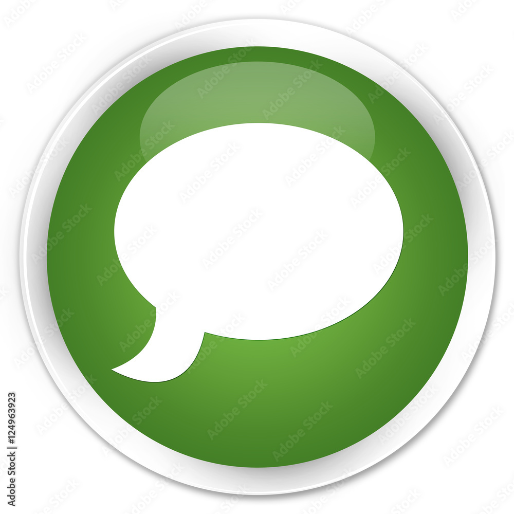 Chat icon soft green glossy round button Chat icon soft green glossy round button