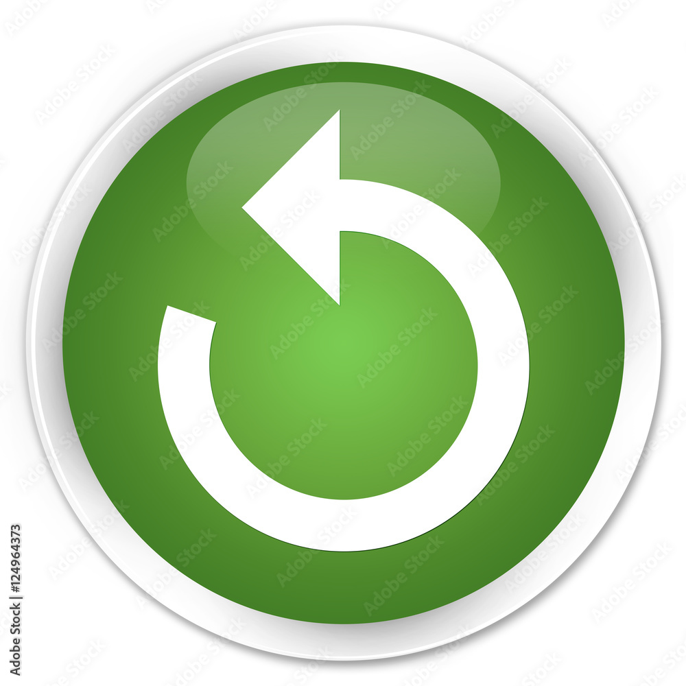 Refresh arrow icon soft green glossy round button Refresh arrow icon soft green glossy round button