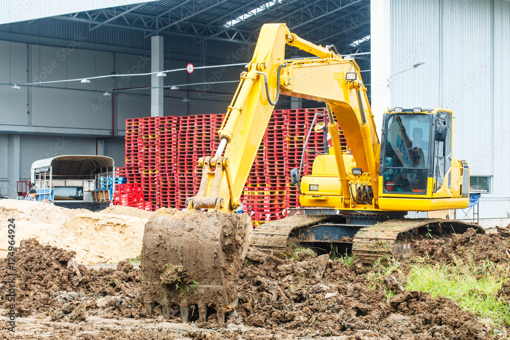 Obraz premium Excavator in action