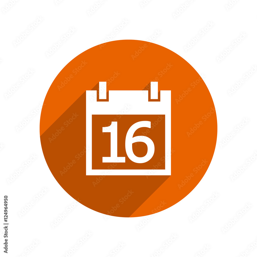 simple kalender icon circle orange simple kalender icon circle orange