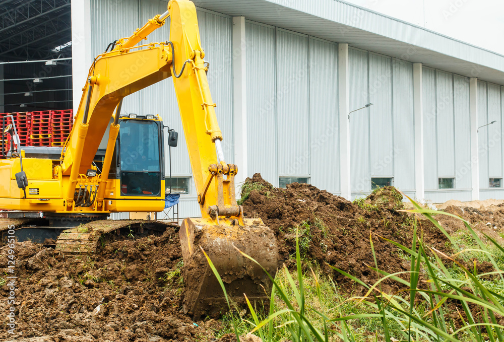 Obraz premium Excavator in action