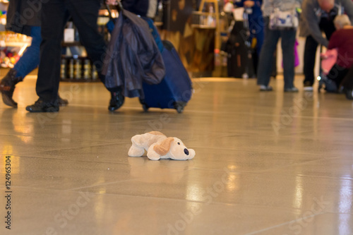 lost stuffed animal in the airport during holiday in Egypt 