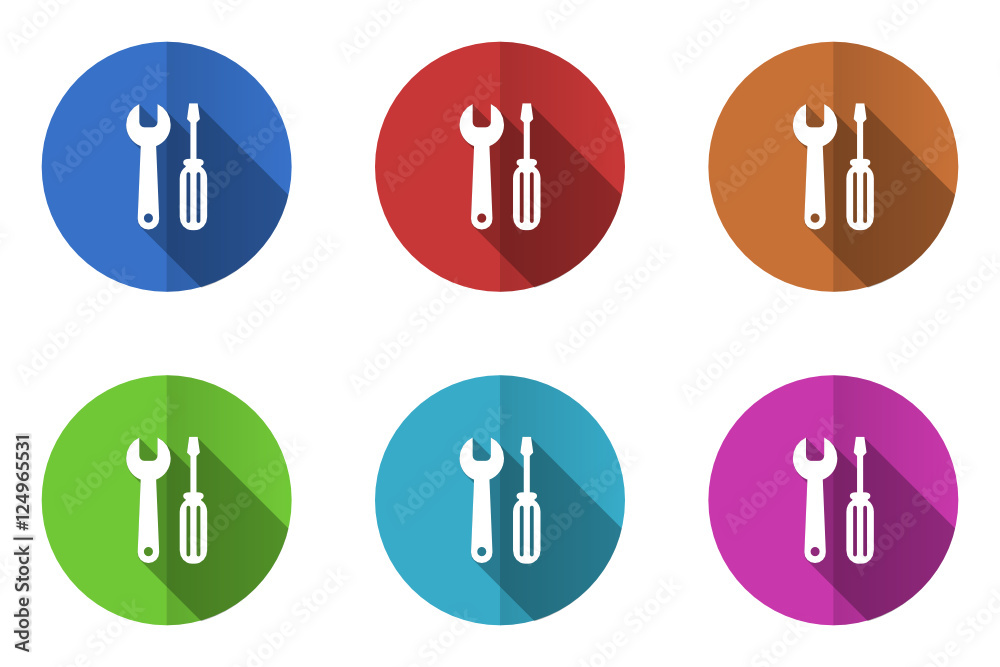 Flat design vector icon set Flat design vector icon set