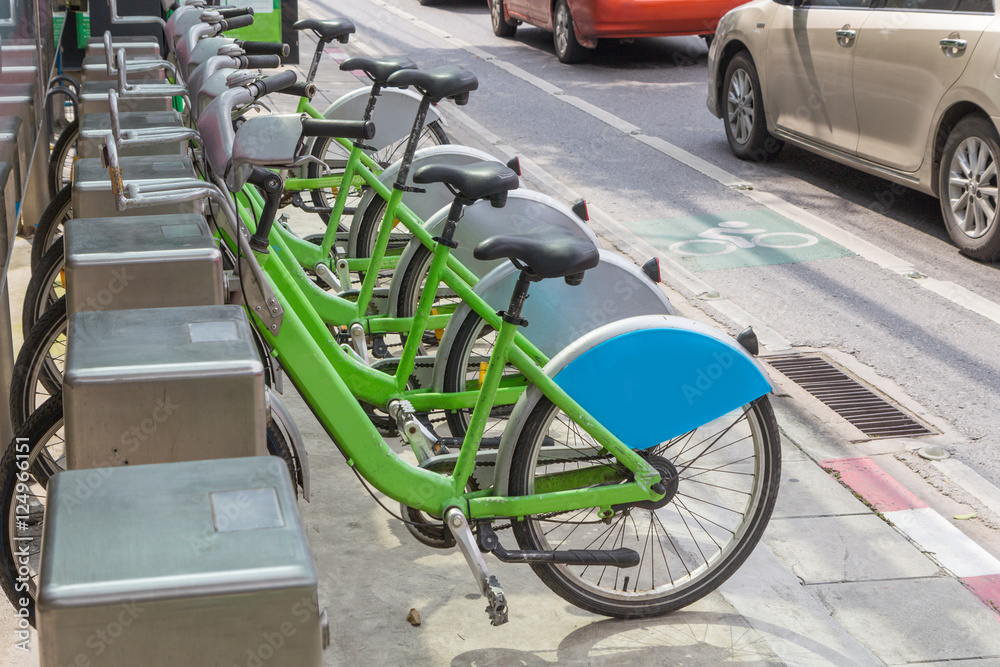Obraz premium public bicycle for rent 