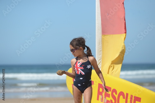 Aussie surf lifesaver girl photo
