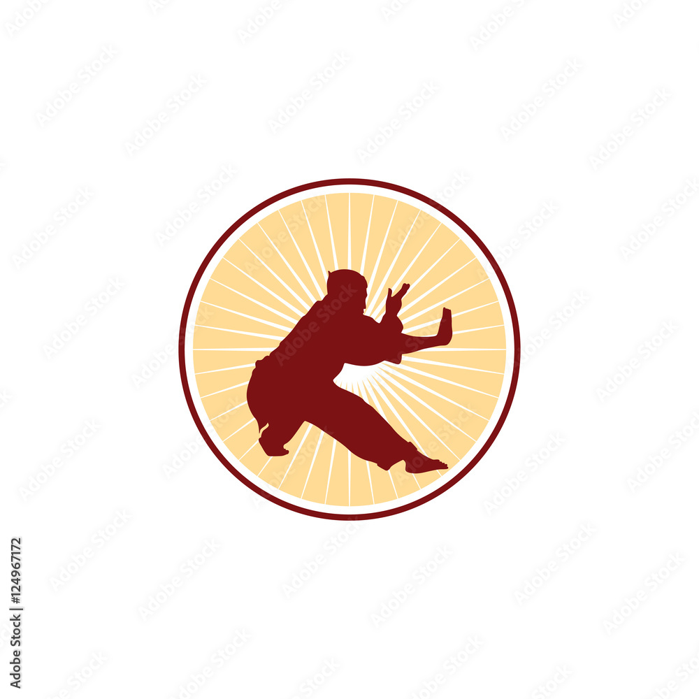 Traditional Indonesian Pencak Silat Martial Art Fighter Logo Stock Vector |  Adobe Stock