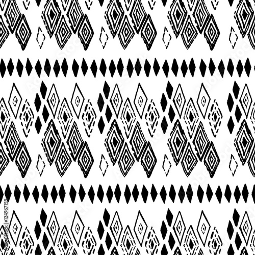 Pattern of rhombuses. Seamless vector pattern.Traditional ethnic pattern. Bo-ho style.Vector template for printing on fabric,seamless surfaces and wrapping paper.