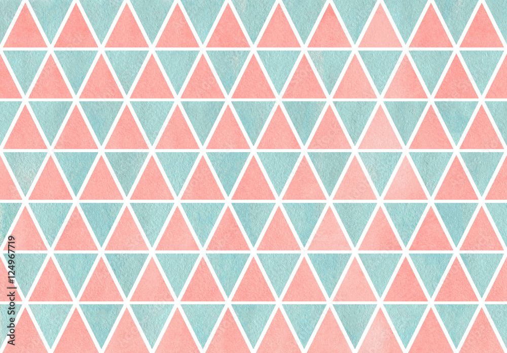 Watercolor triangle pattern. Watercolor triangle pattern.