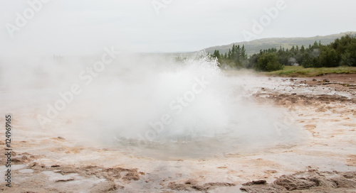 The famous Strokkur Geyser - Iceland - Close-up