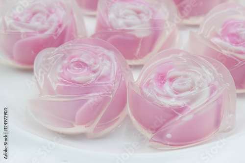 sweet jelly in rose shape