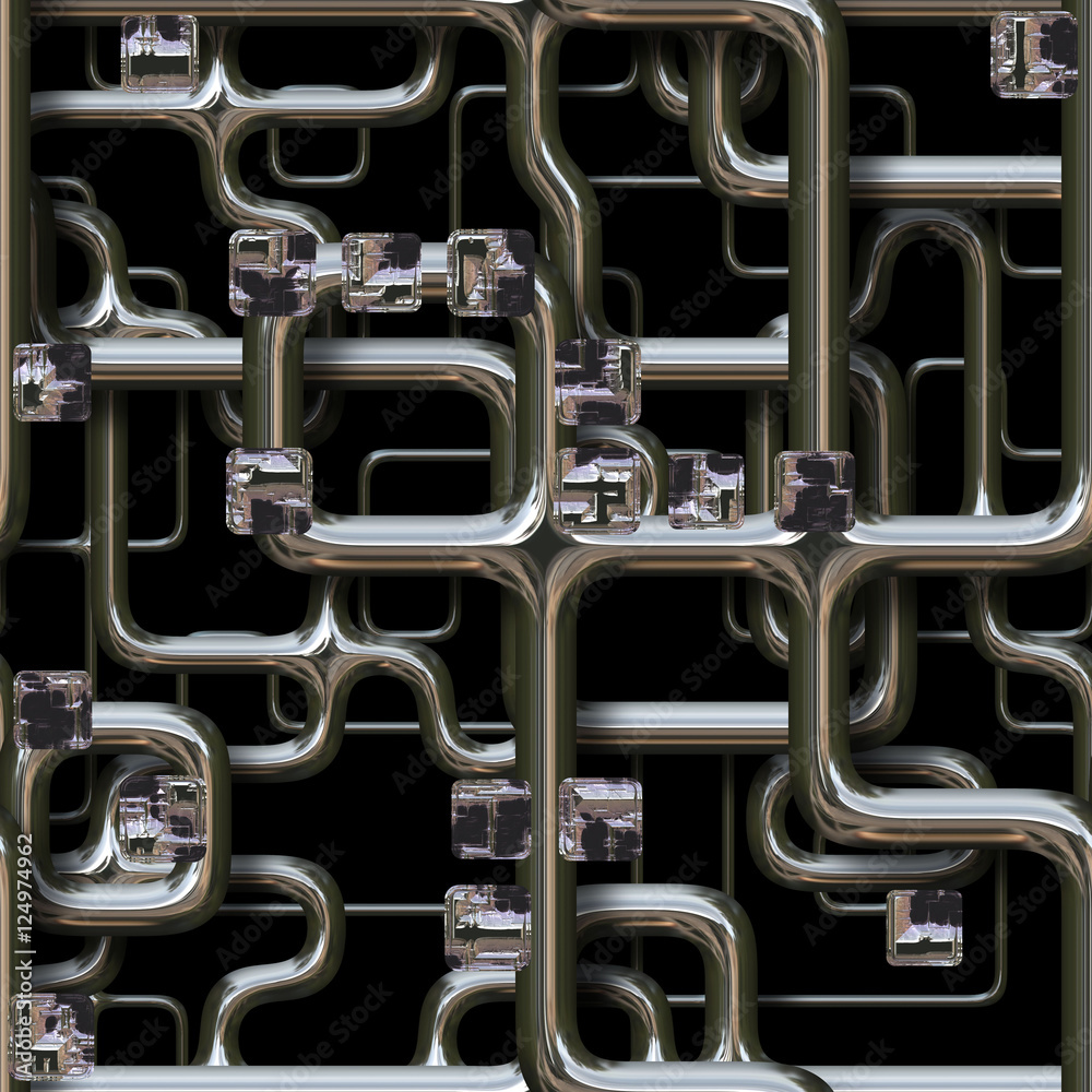 Seamlessly tubing background 3d rendering Stock Illustration | Adobe Stock