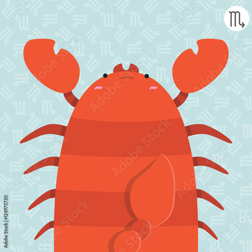 cute big fat scorpio zodiac cartoon