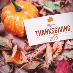 Composite image of happy thanksgiving
