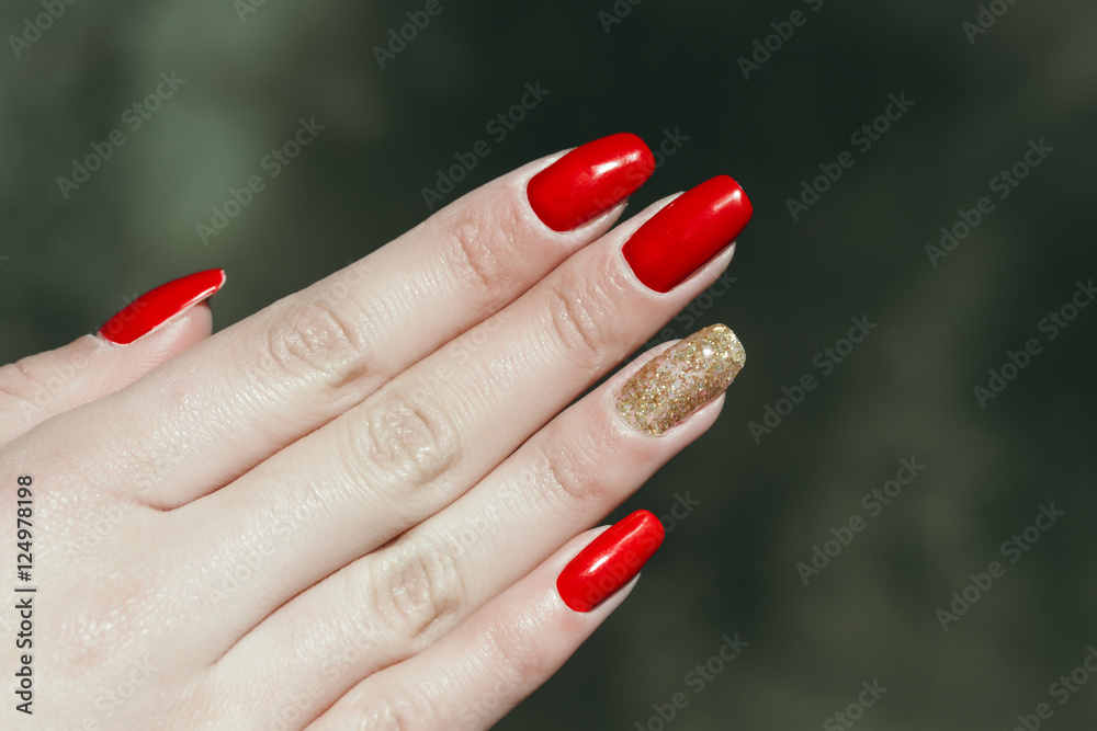 fashionable female hand with manicure fashionable female hand with manicure