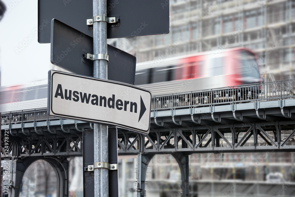 Schild 176 - Auswandern Schild 176 - Auswandern