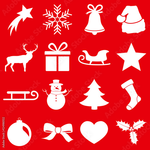 Christmas symbols vector set