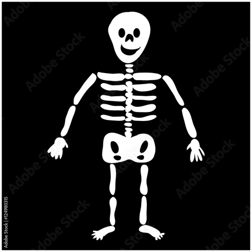 Skeleton Silhouette Icon Symbol Design. Vector illustration isol