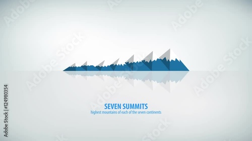 Seven Summits Globe Infographic Highest Mountains on Continents