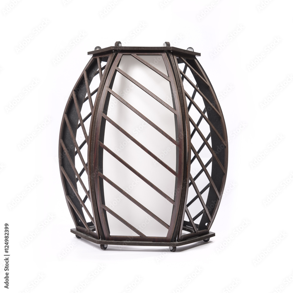 wood table lamp, modern design Isolated on white wood table lamp, modern design Isolated on white
