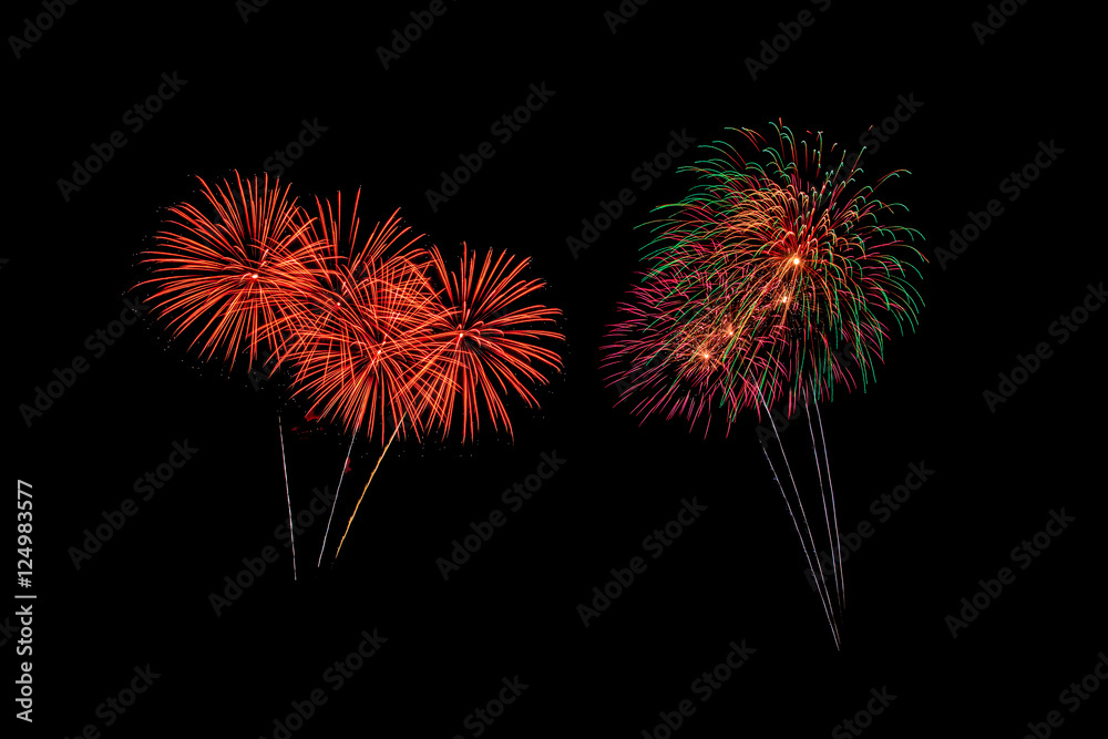 abstract Fireworks light up the dark sky abstract Fireworks light up the dark sky