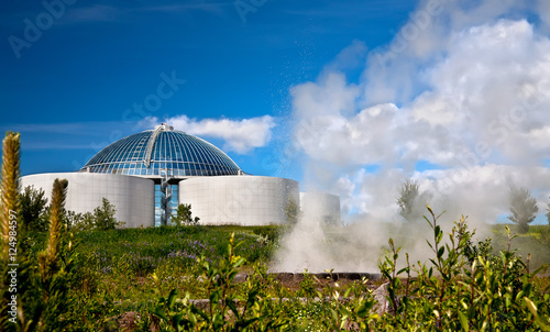 The Perlan and  small geysir photo