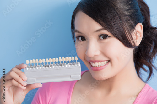 woman with dental table