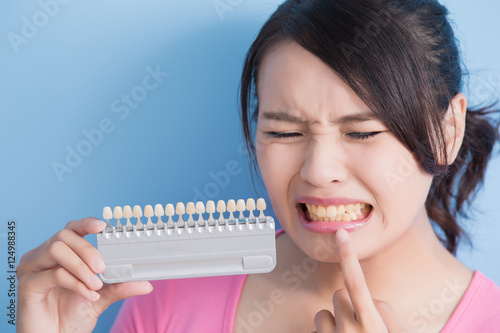 woman with dental table